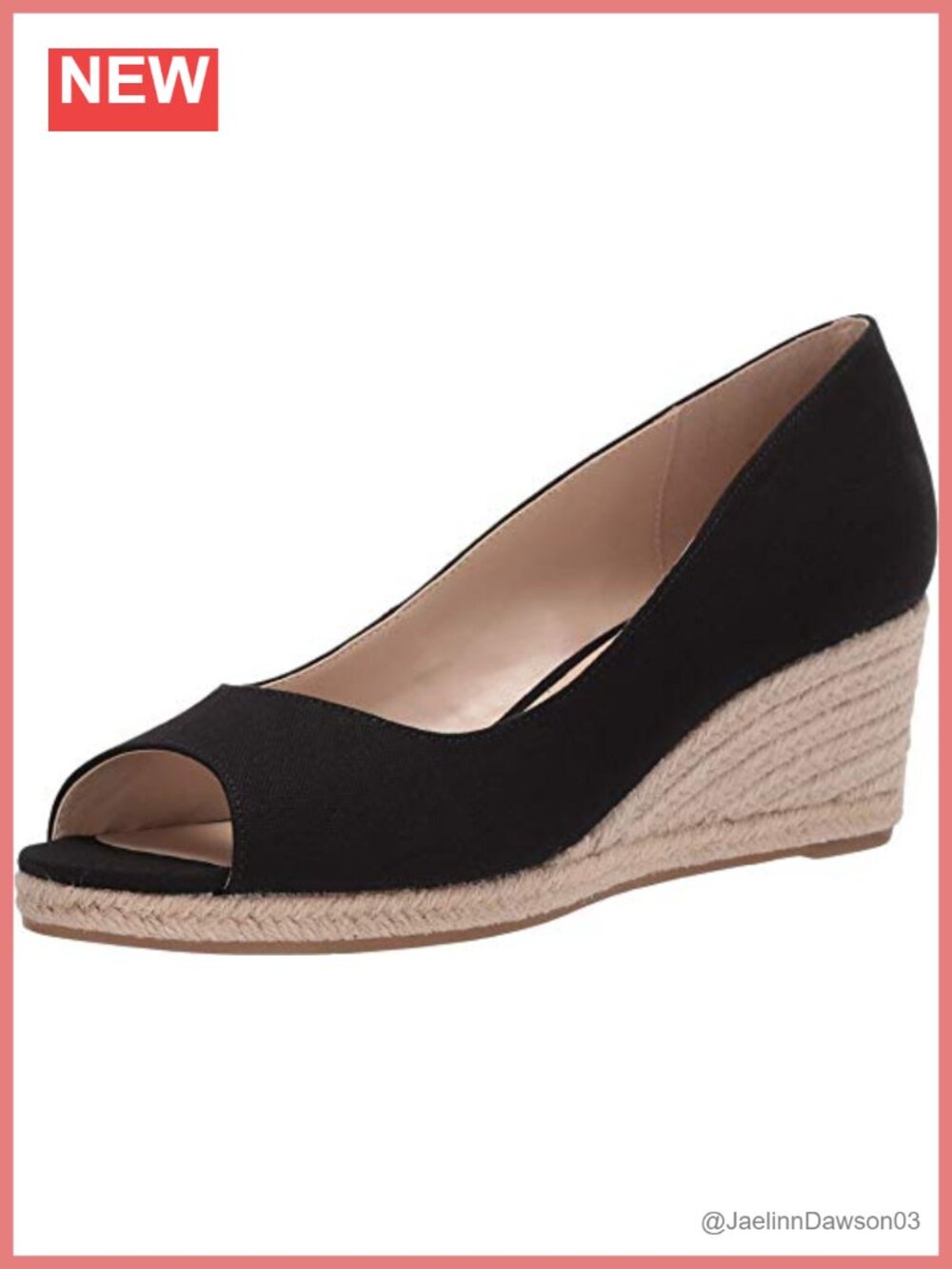 Peep Toe Slip On Canvas Jute Wrapped Wedge Espadrille Sandal Heels